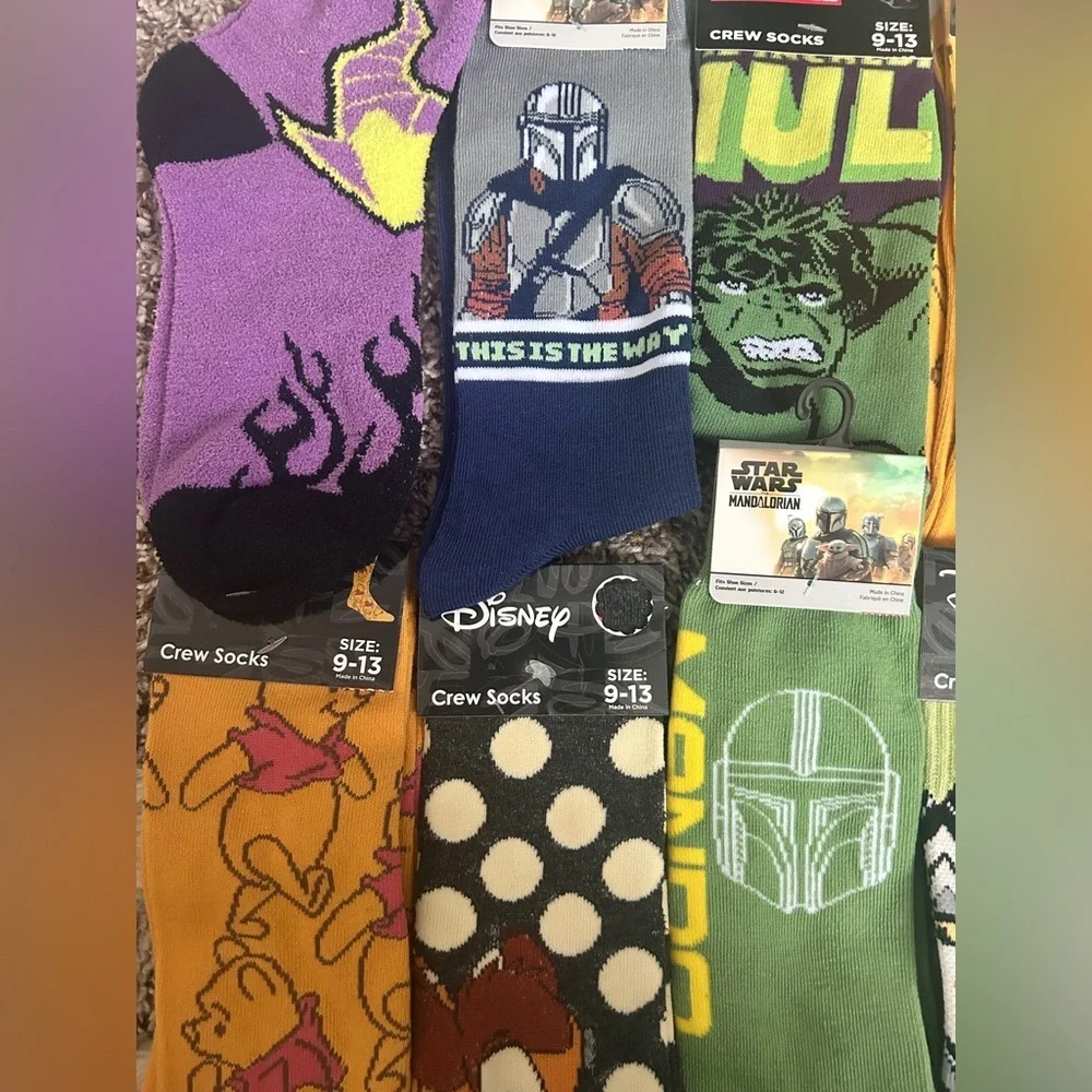 Disney & Marvel Socks Bundle Deal! ✨ Unisex, Size: 9-13